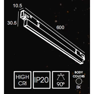 1001 Linear Diffuser 16w For 10mm Magnetic Track