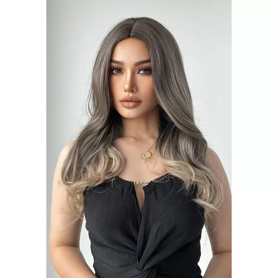 13*1" Full-Machine Wigs Synthetic Long Straight 24"