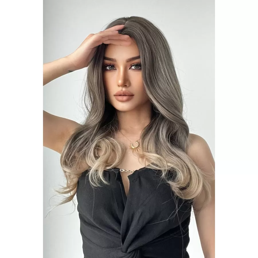 13*1" Full-Machine Wigs Synthetic Long Straight 24"