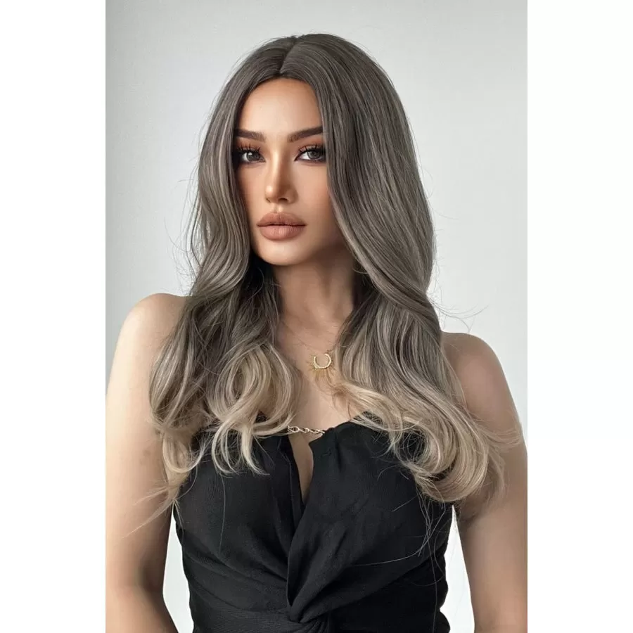 13*1" Full-Machine Wigs Synthetic Long Straight 24"