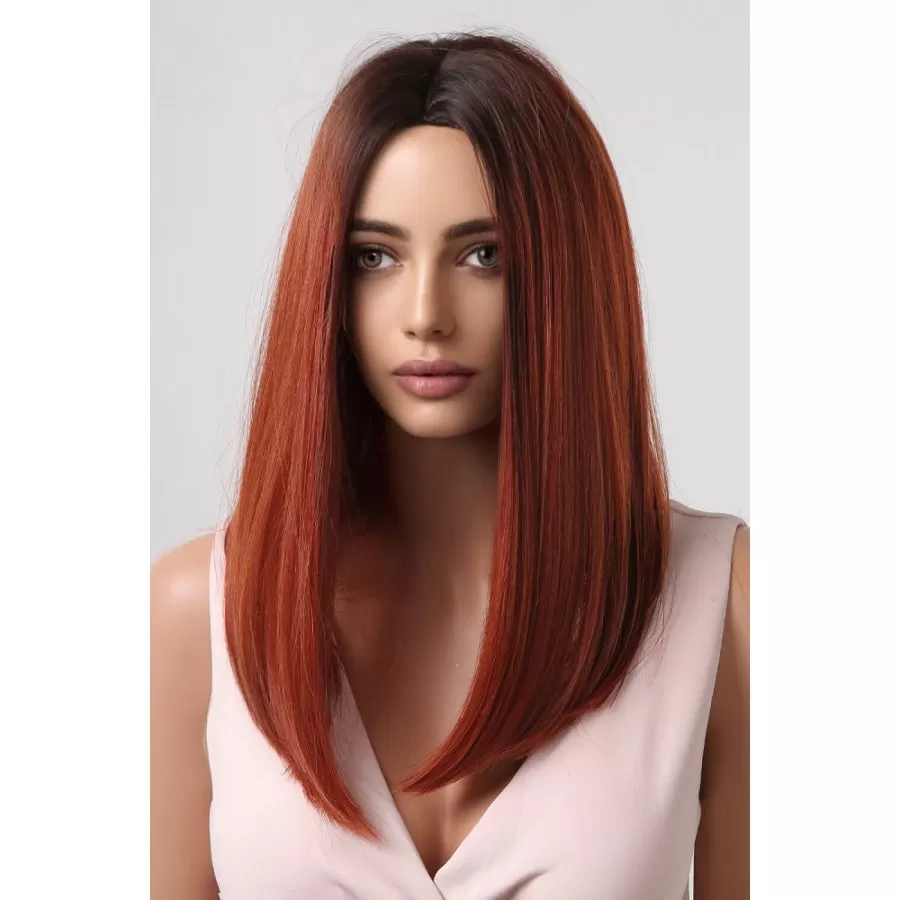 13*2" Full-Machine Wigs Synthetic Mid-Length Straight 27"