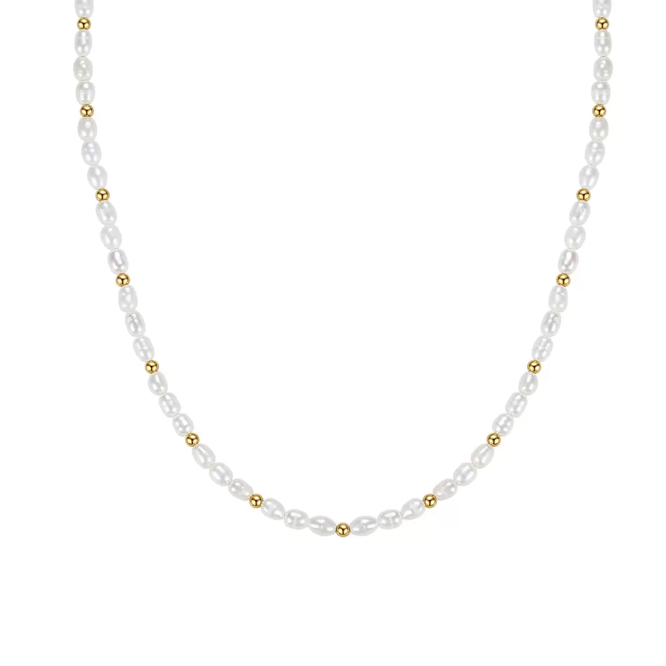 18k/ 925 Vermeil Freshwater Pearl Necklace