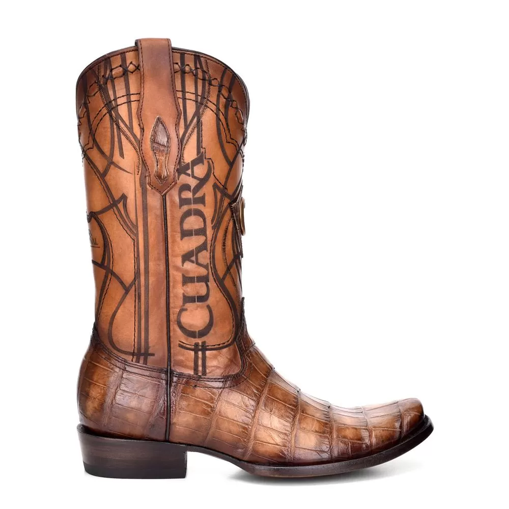 1J1NAL - Cuadra sand dress cowboy exotic alligator leather boots for men