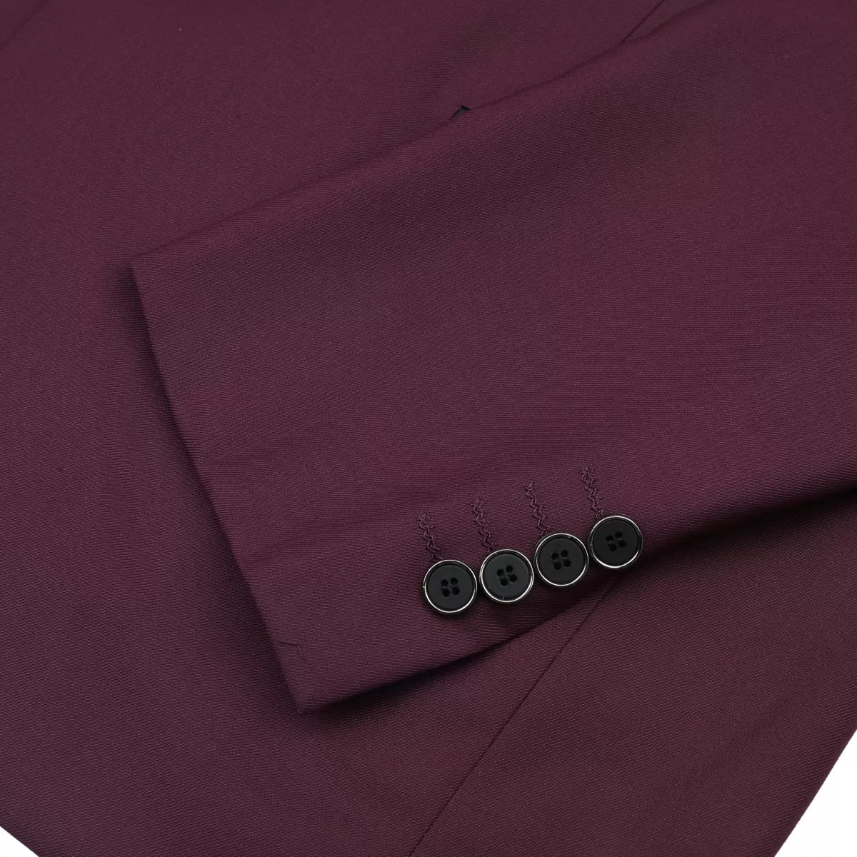 2-Piece Slim Fit One Button Casual Wine Red Suit