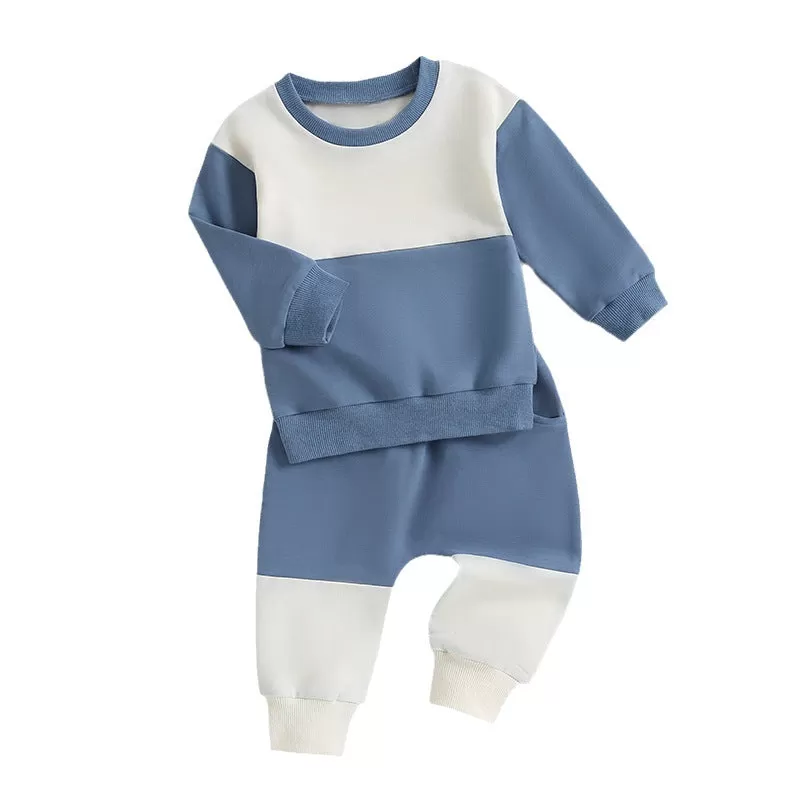 2 Pieces Set Baby Kid Boys Color-blocking Tops And Pants Wholesale 231130117