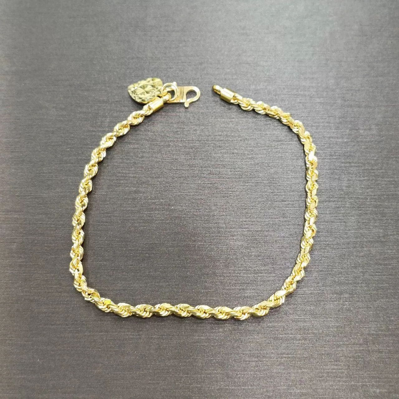 22K / 916 Gold Solid Rope Bracelet