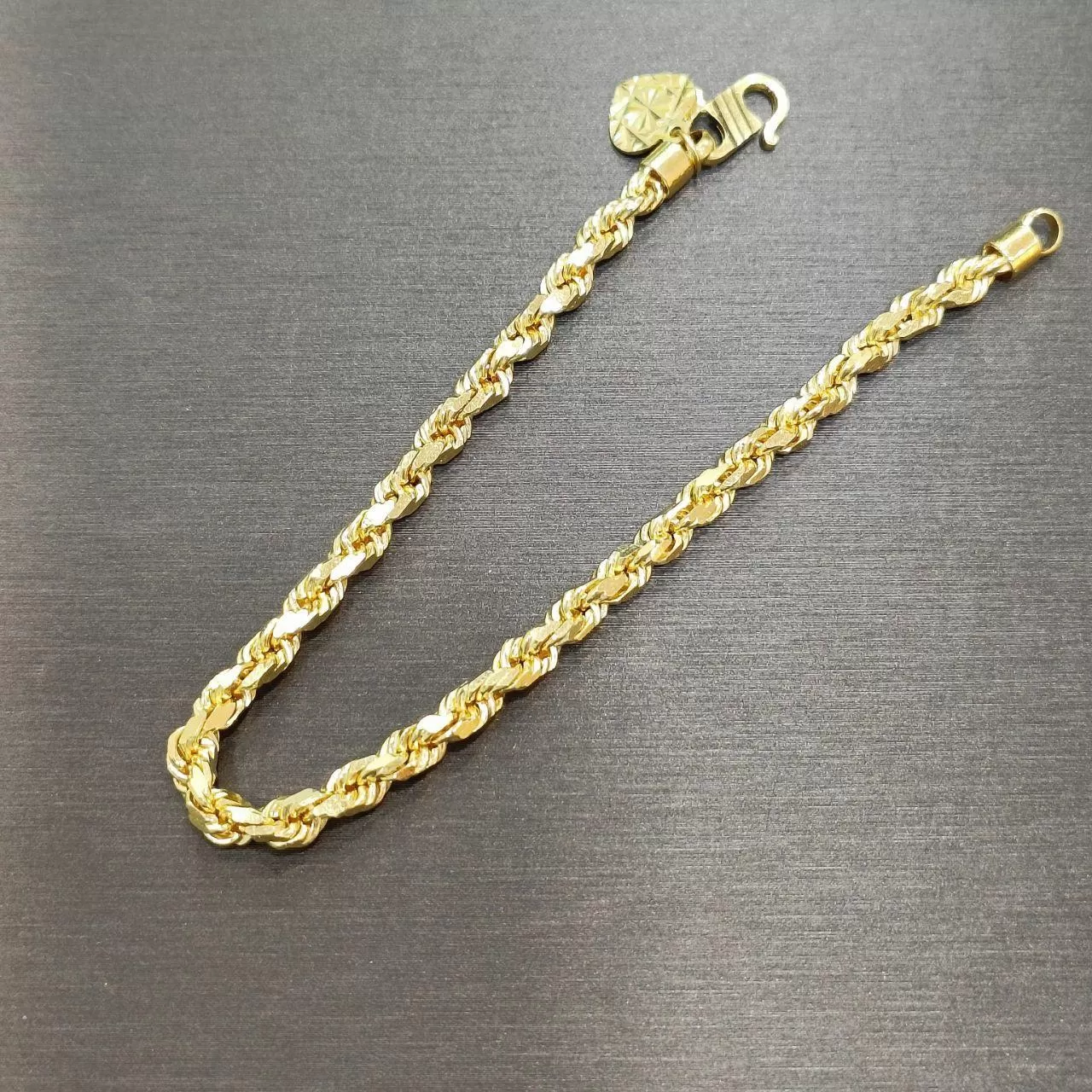 22K / 916 Gold Solid Rope Bracelet