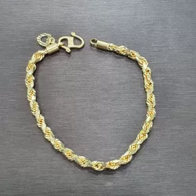 22K / 916 Gold Solid Rope Bracelet