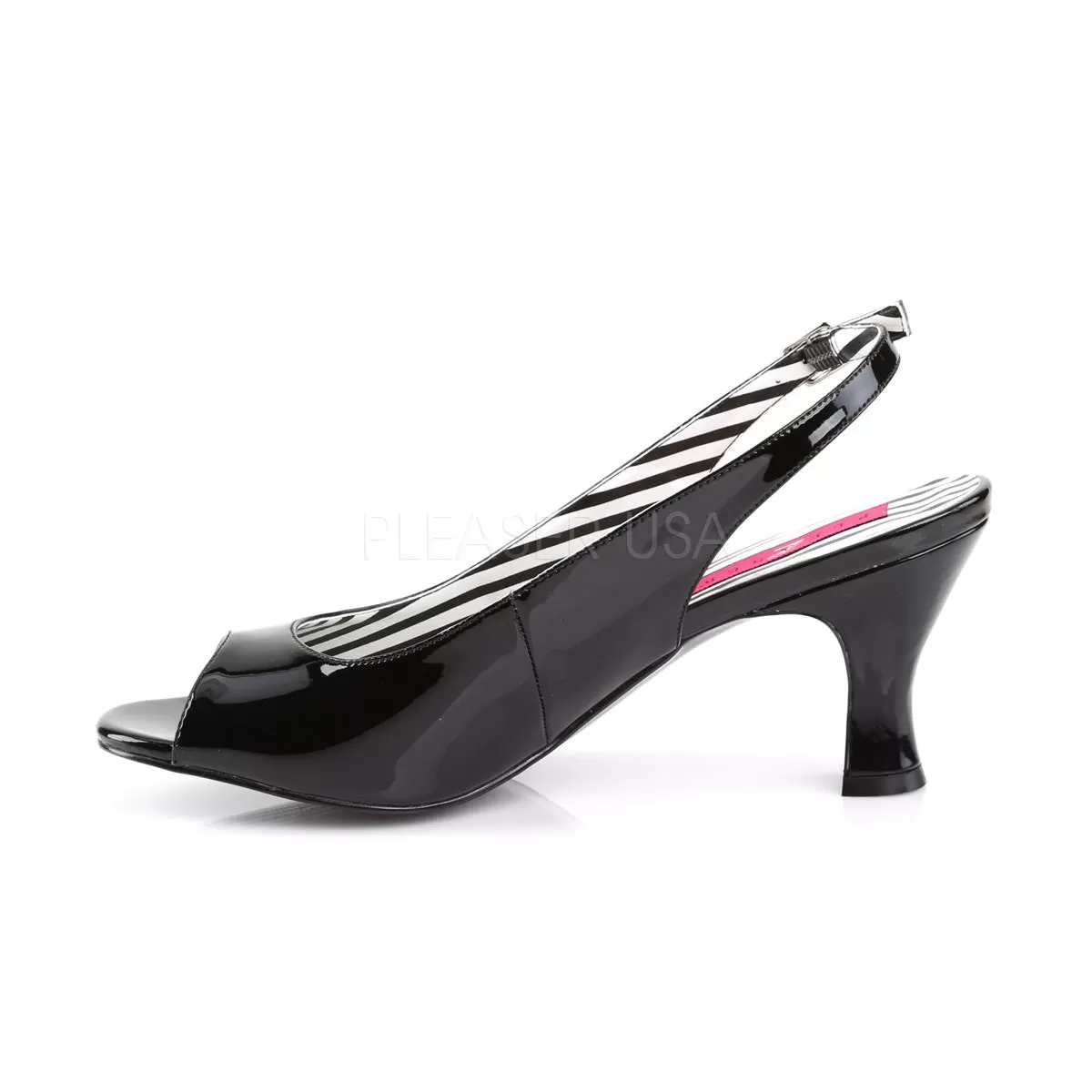 3 Inch Heel JENNA-02 Black Pat Pump