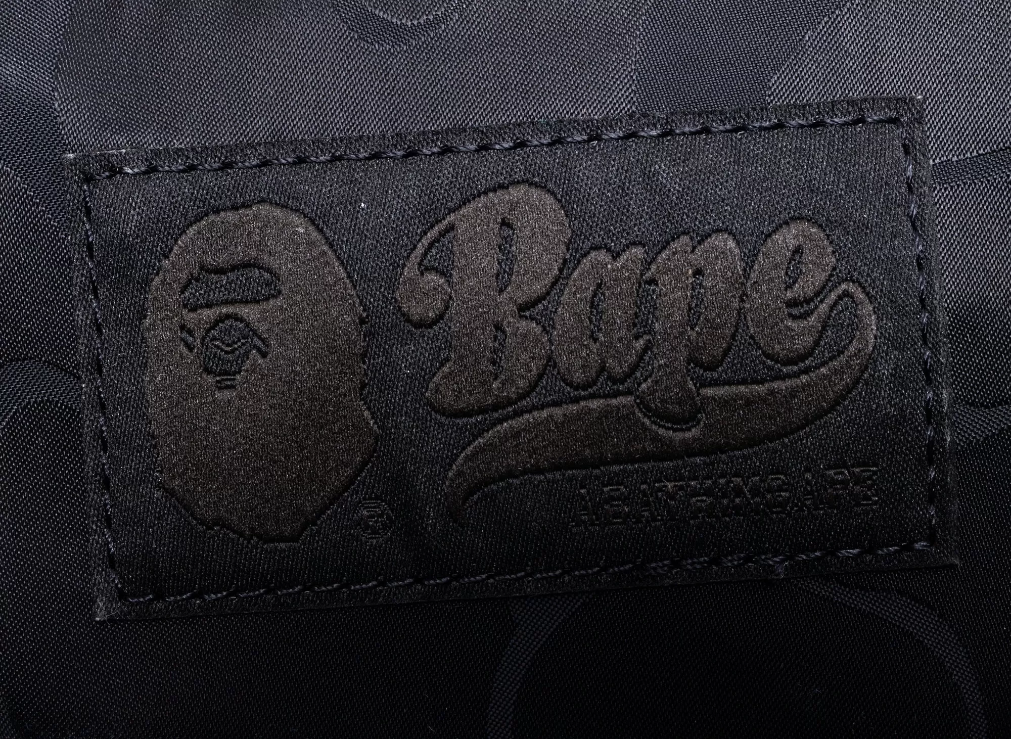 A Bathing Ape Tonal Solid Camo Waist Bag in Black