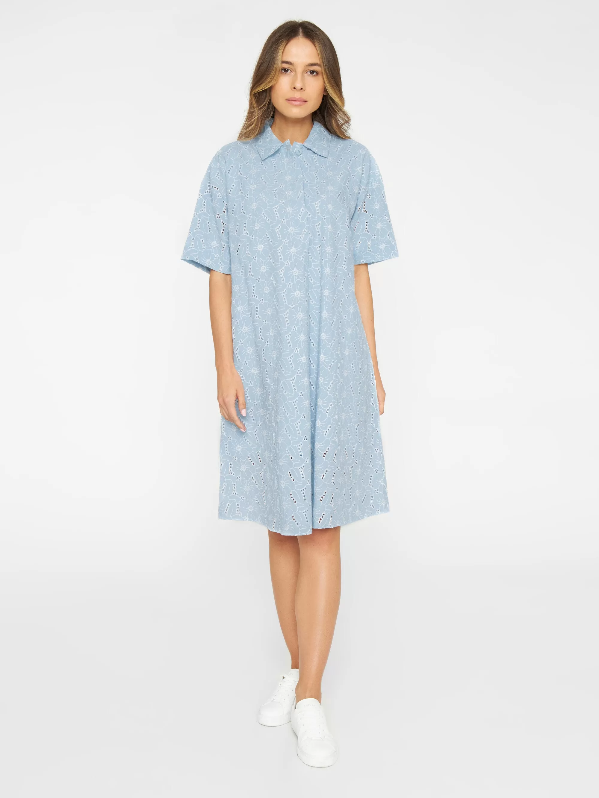 A-shape broderi anglaise dress - GOTS/Vegan - Skyway