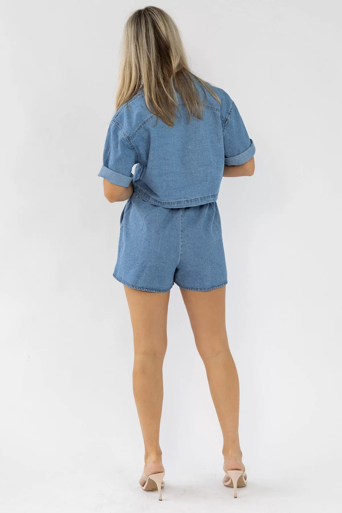 Adriana Denim Short Set