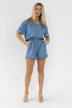 Adriana Denim Short Set