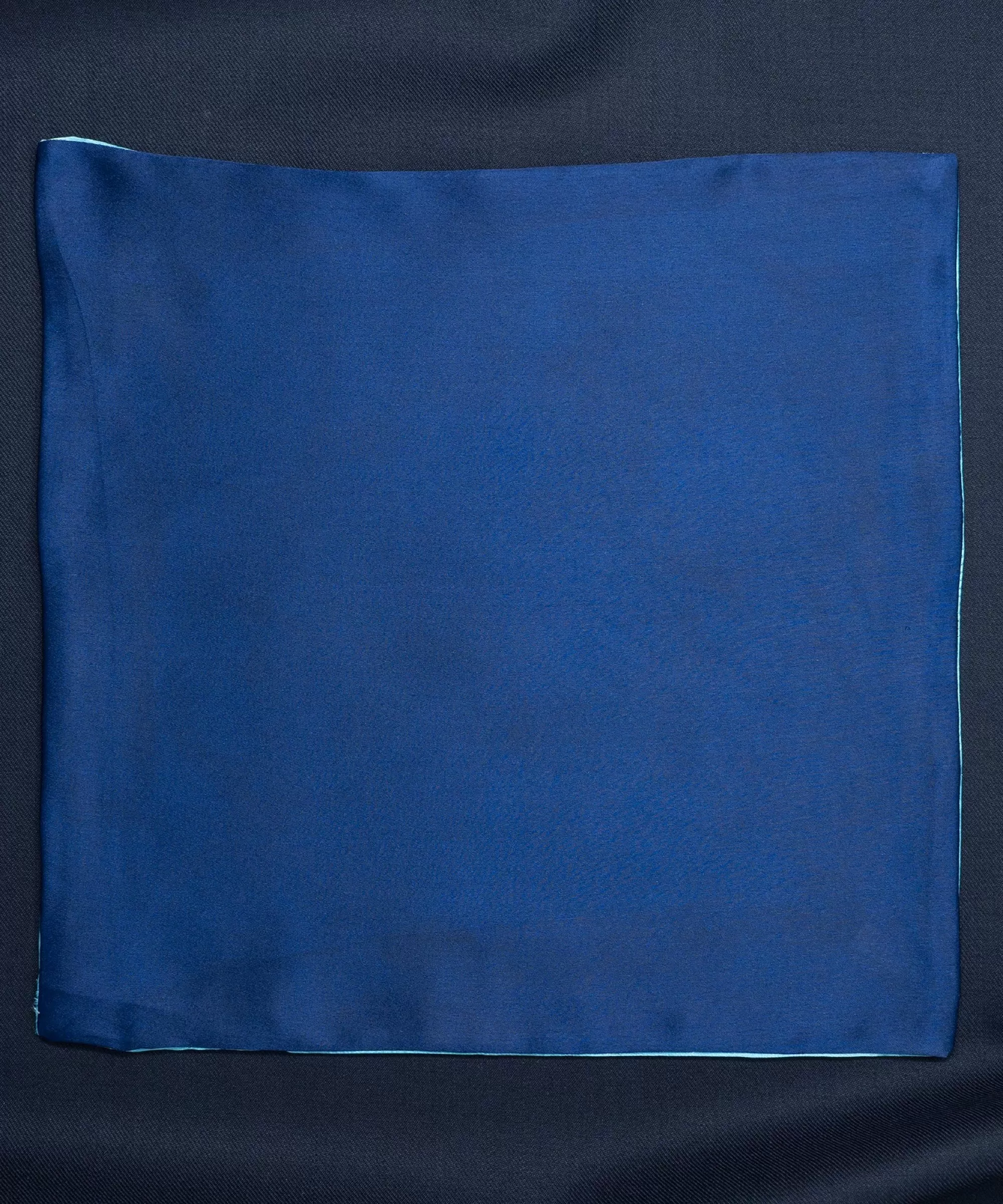 After 8 Solid Blue Pocket Square