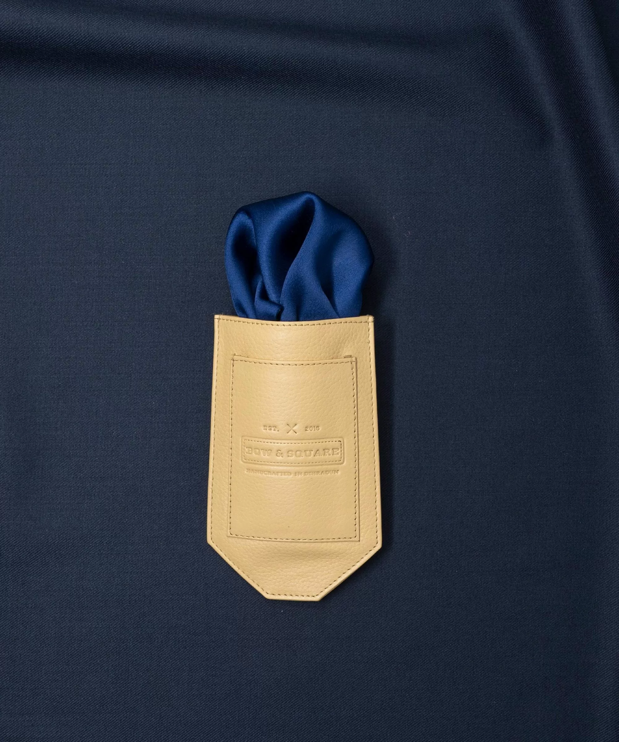 After 8 Solid Blue Pocket Square