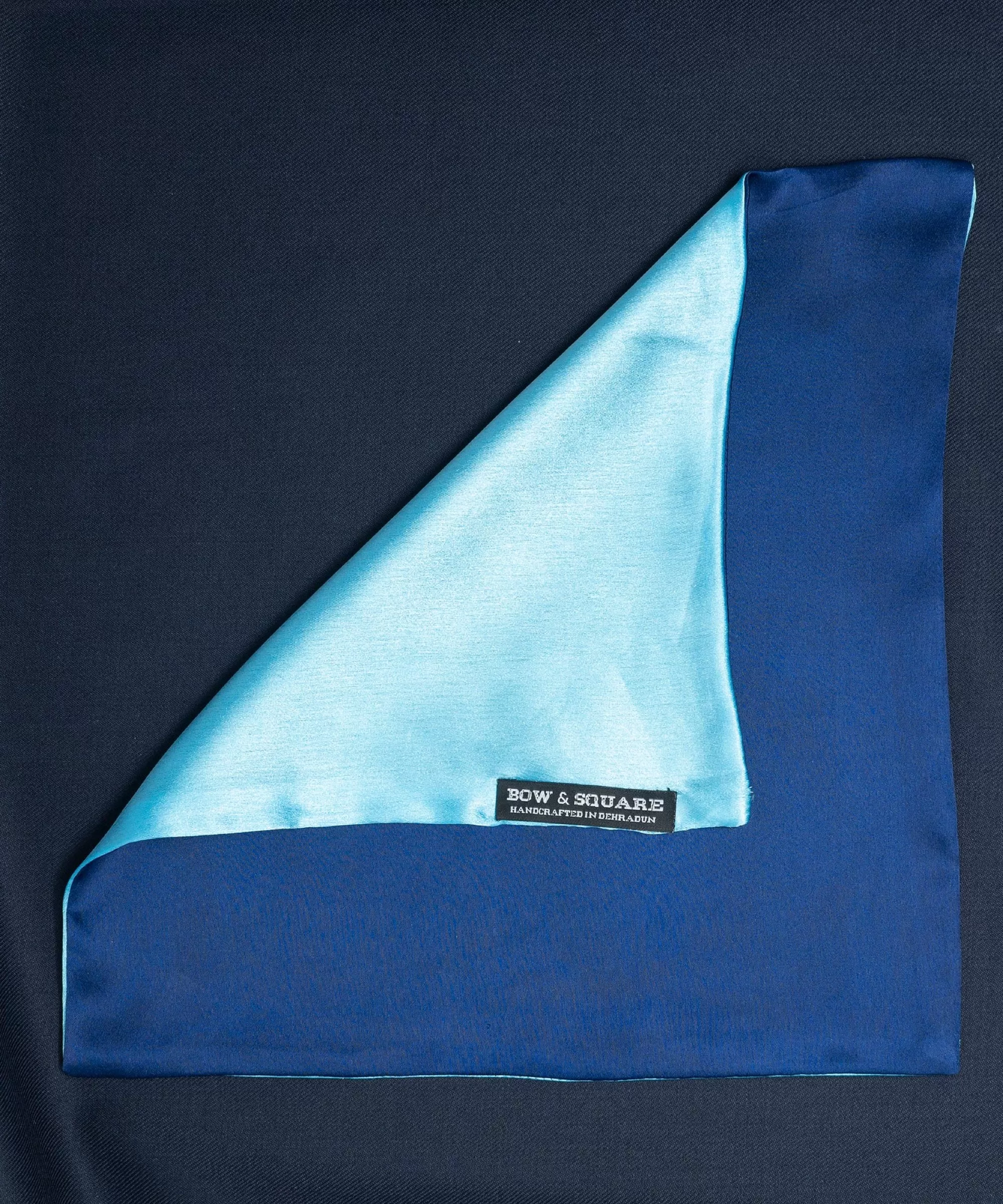 After 8 Solid Blue Pocket Square