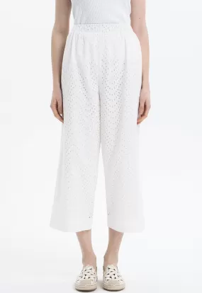 All Over Schiffli Solid Culottes