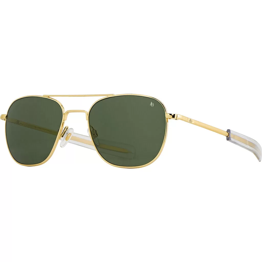 American Optical Big Original Pilot Sunglasses Bayonet | Gold/Glass