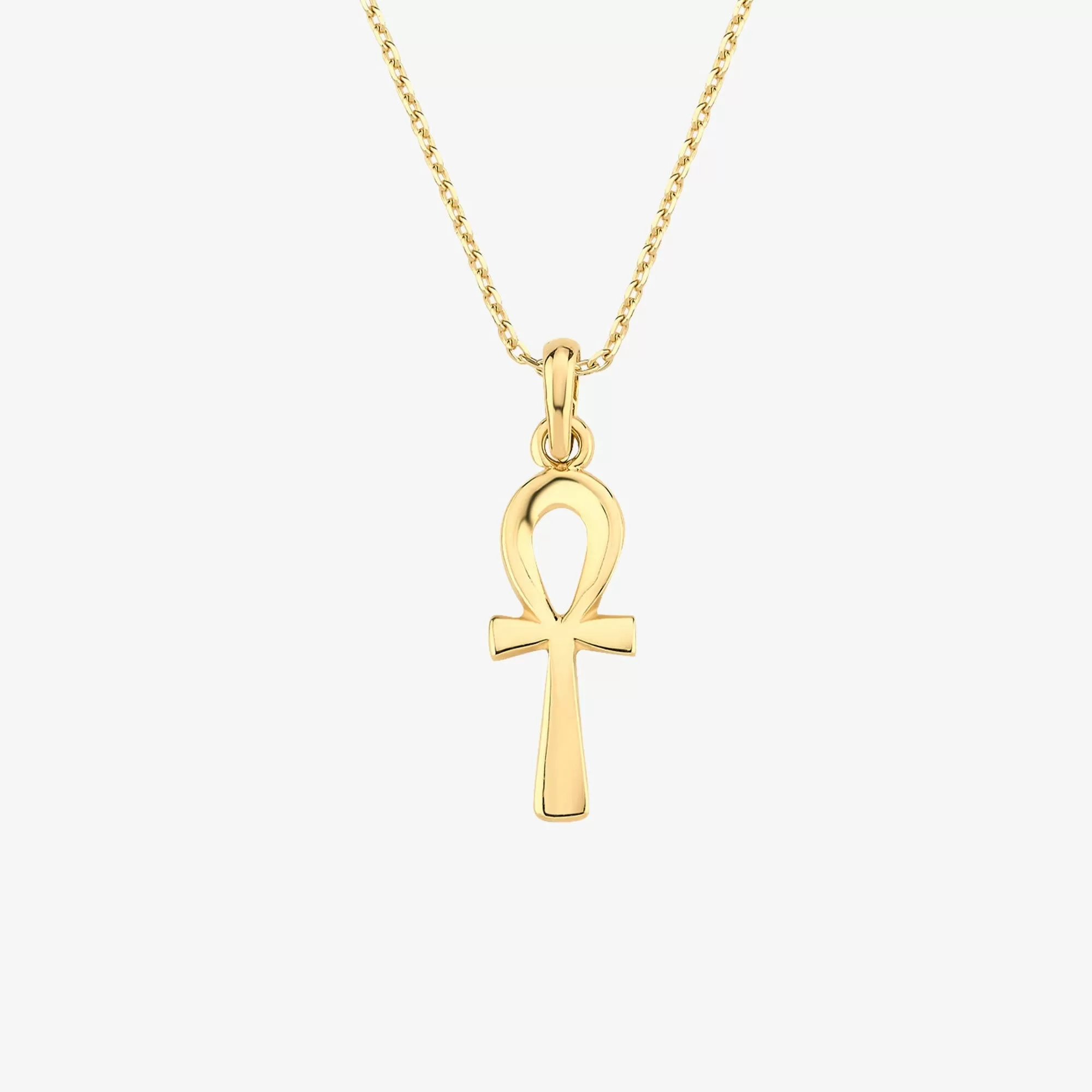 Ankh Cross Necklace | 14K Solid Gold