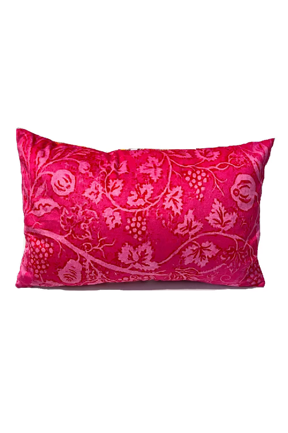 ANNA CHANDLER VELVET CUSHION SMALL RECTANGLE FLORABELLE BLACK