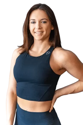 Athena Onyx Black Crop Top