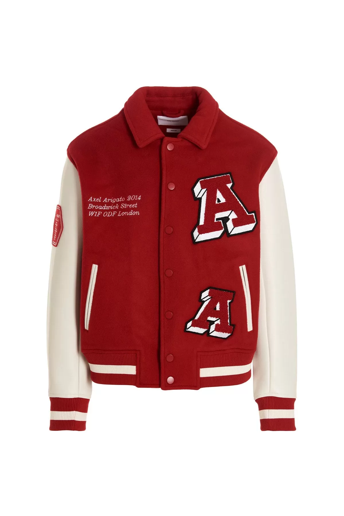 AXEL ARIGATO ILLUSION VARSITY JACKET RED