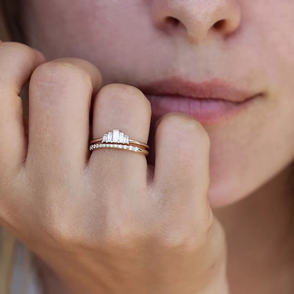 Baguette Diamonds Bridal Ring Set