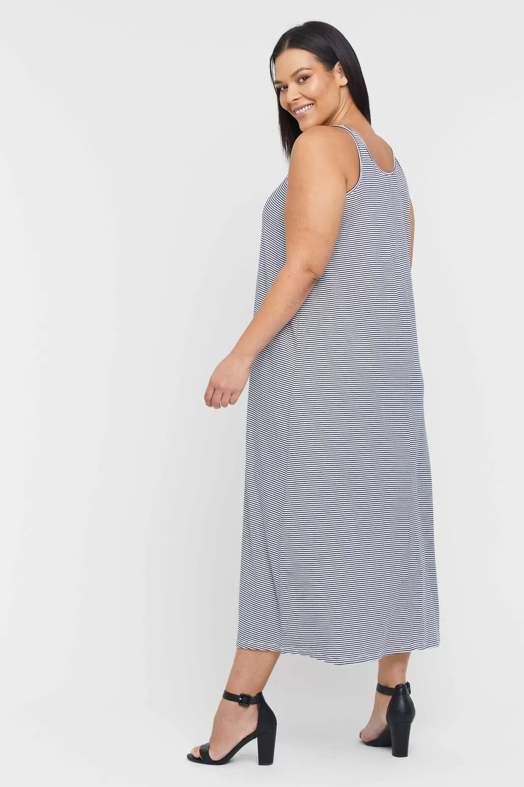 Bamboo Maxi Dress - Thin Stripe