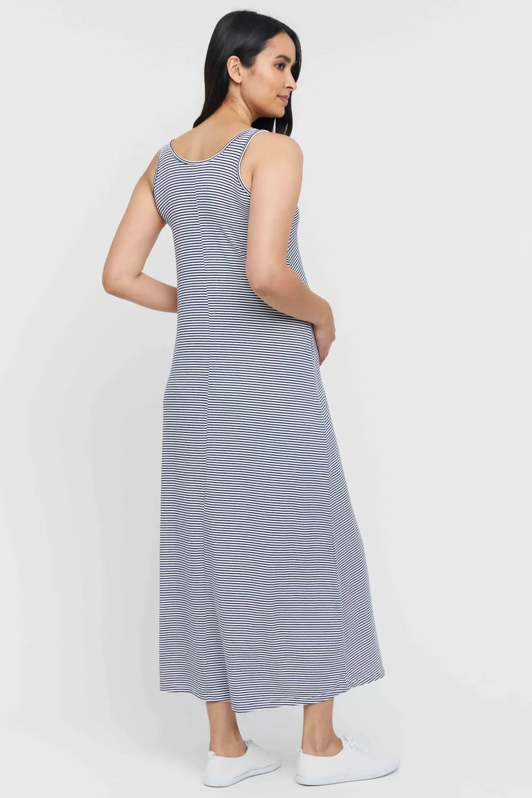 Bamboo Maxi Dress - Thin Stripe