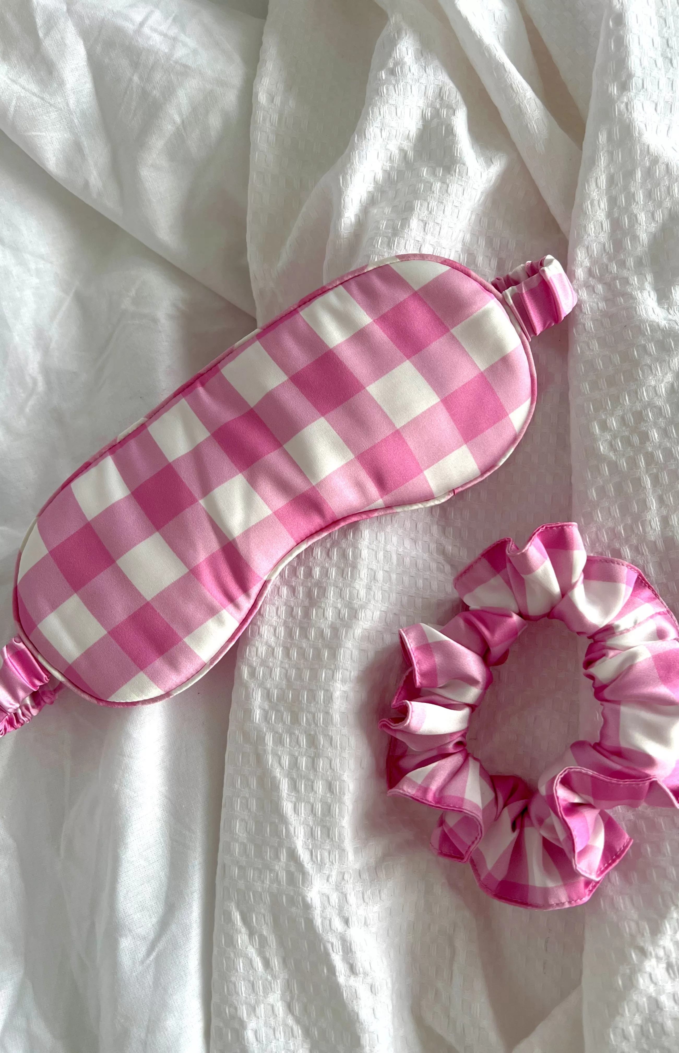 Beauty Sleep Set Pink Gingham