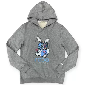 Black Keys Men Robo Luckey Charm Hoodie (Heather Grey)