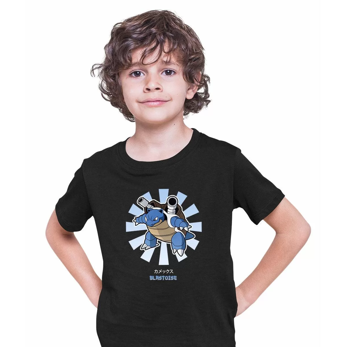 Blastoise Pokemon Movie Typographygraphy T-shirt for Kids