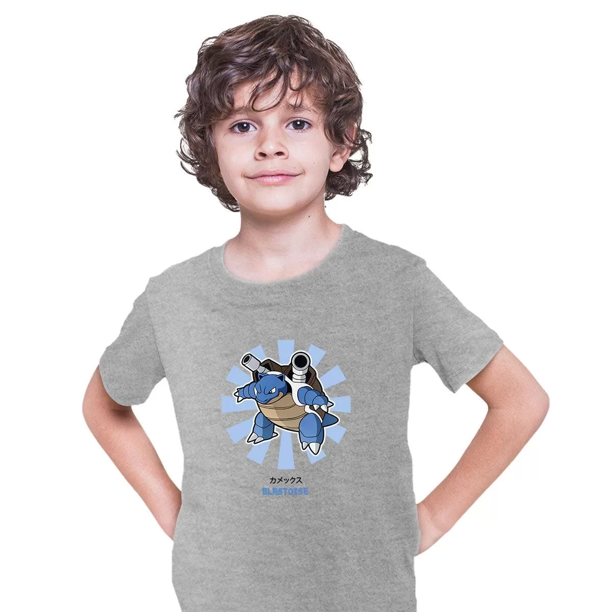 Blastoise Pokemon Movie Typographygraphy T-shirt for Kids