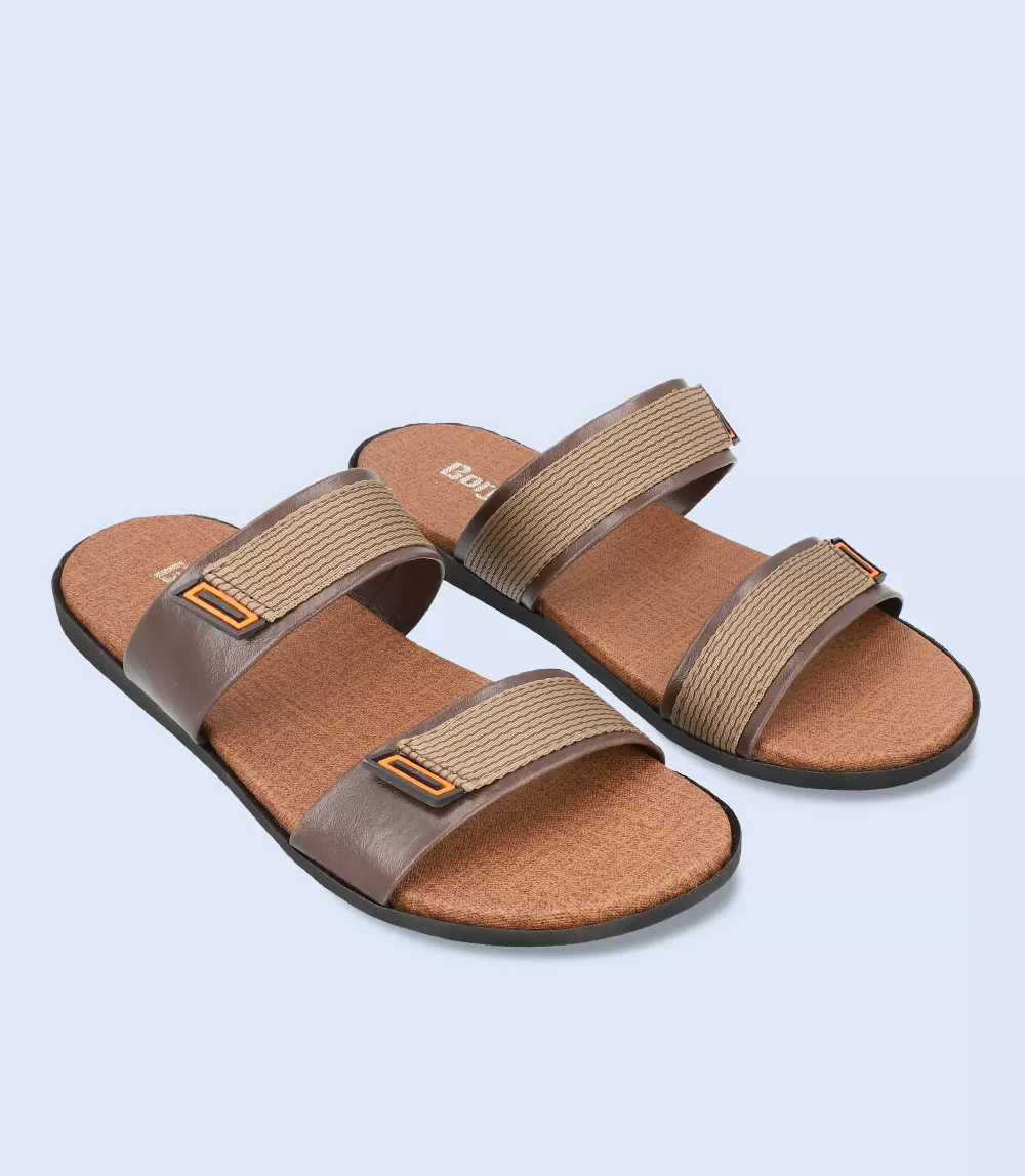 BM4598-BROWN-Men Slipper