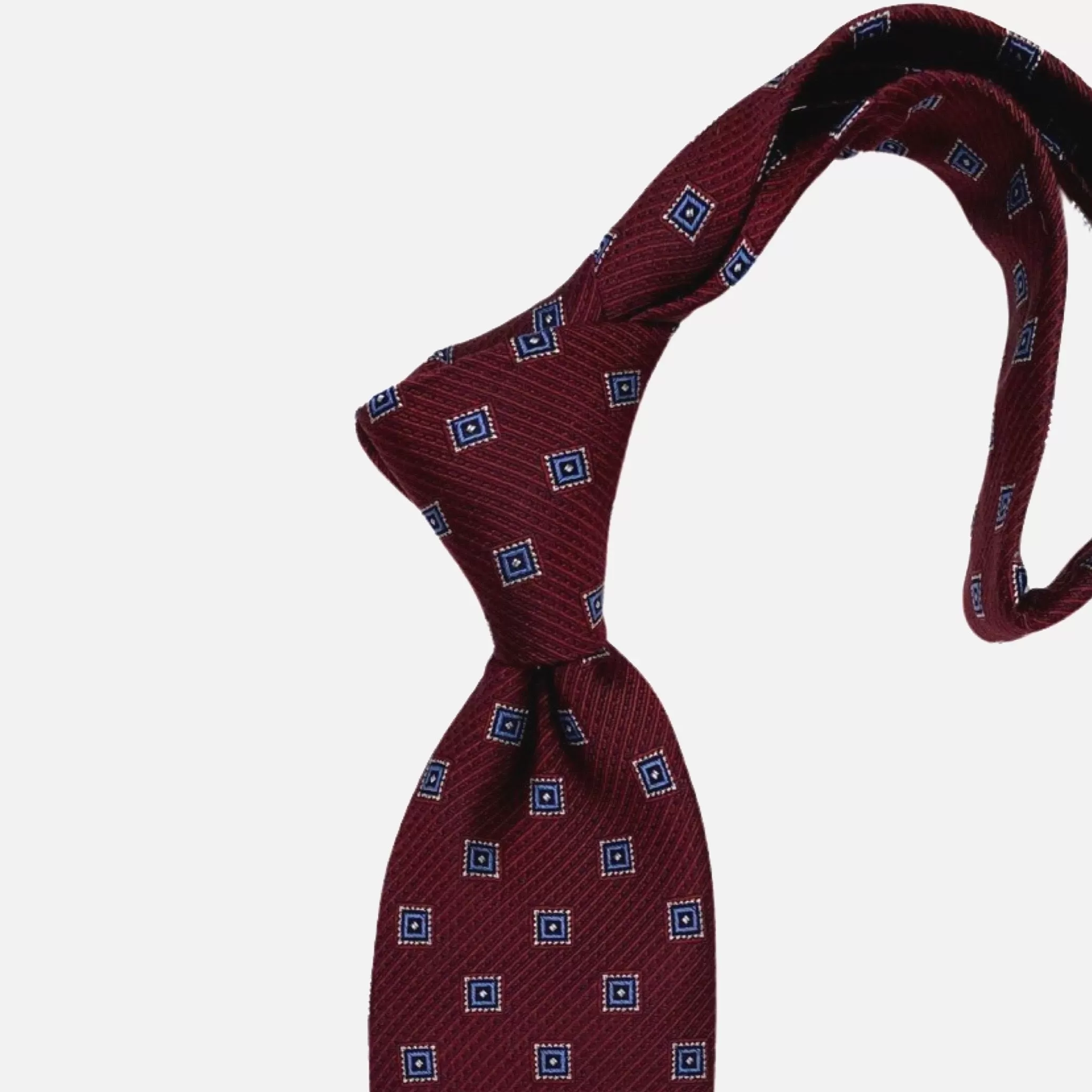 Boulder Trading Co. Burgundy Silk Tie - 100% Silk, Handmade