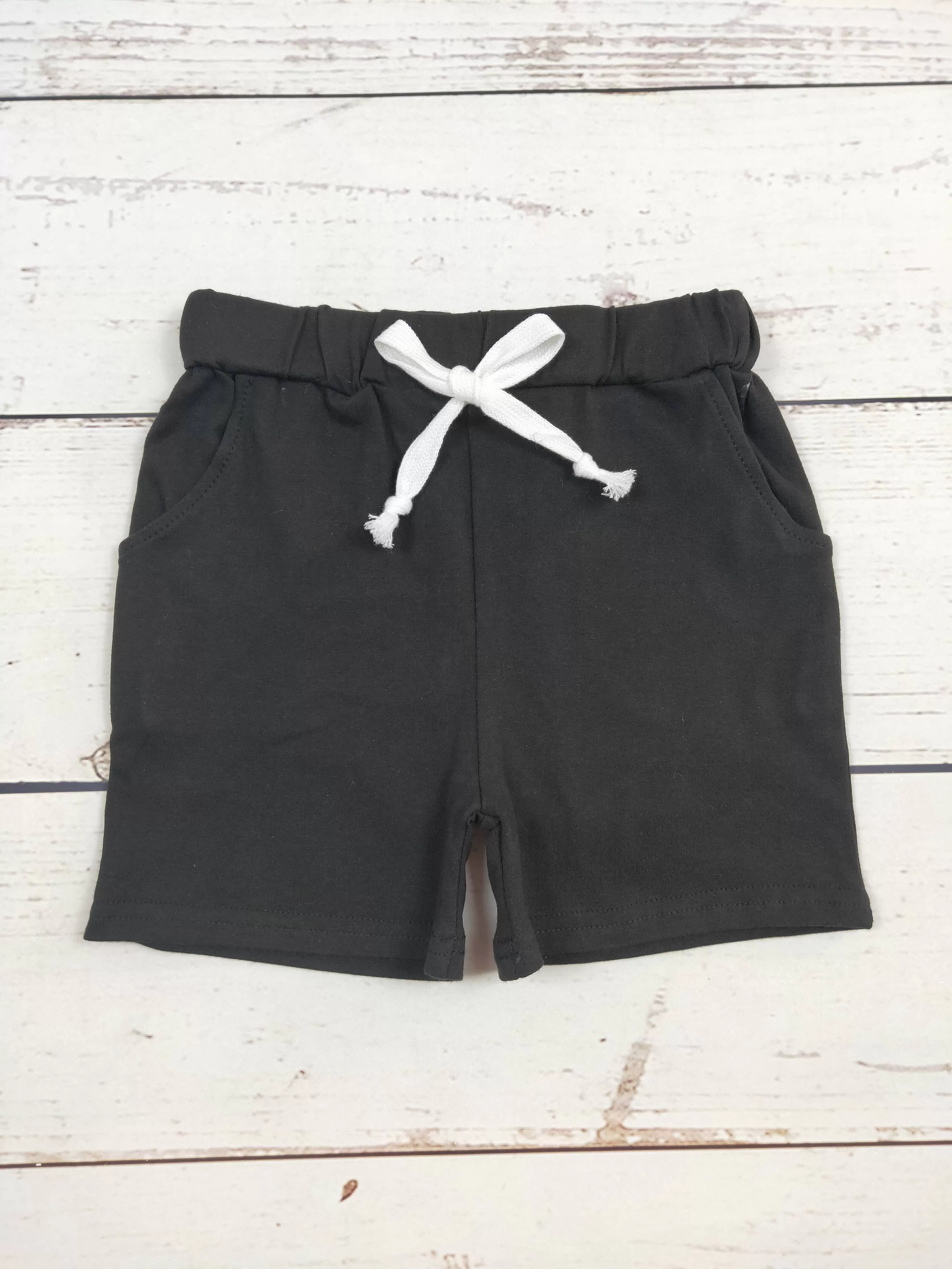 Boys Black Shorts With Pockets