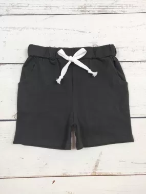 Boys Black Shorts With Pockets