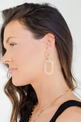 Brinley Gold Chain Drop Earrings