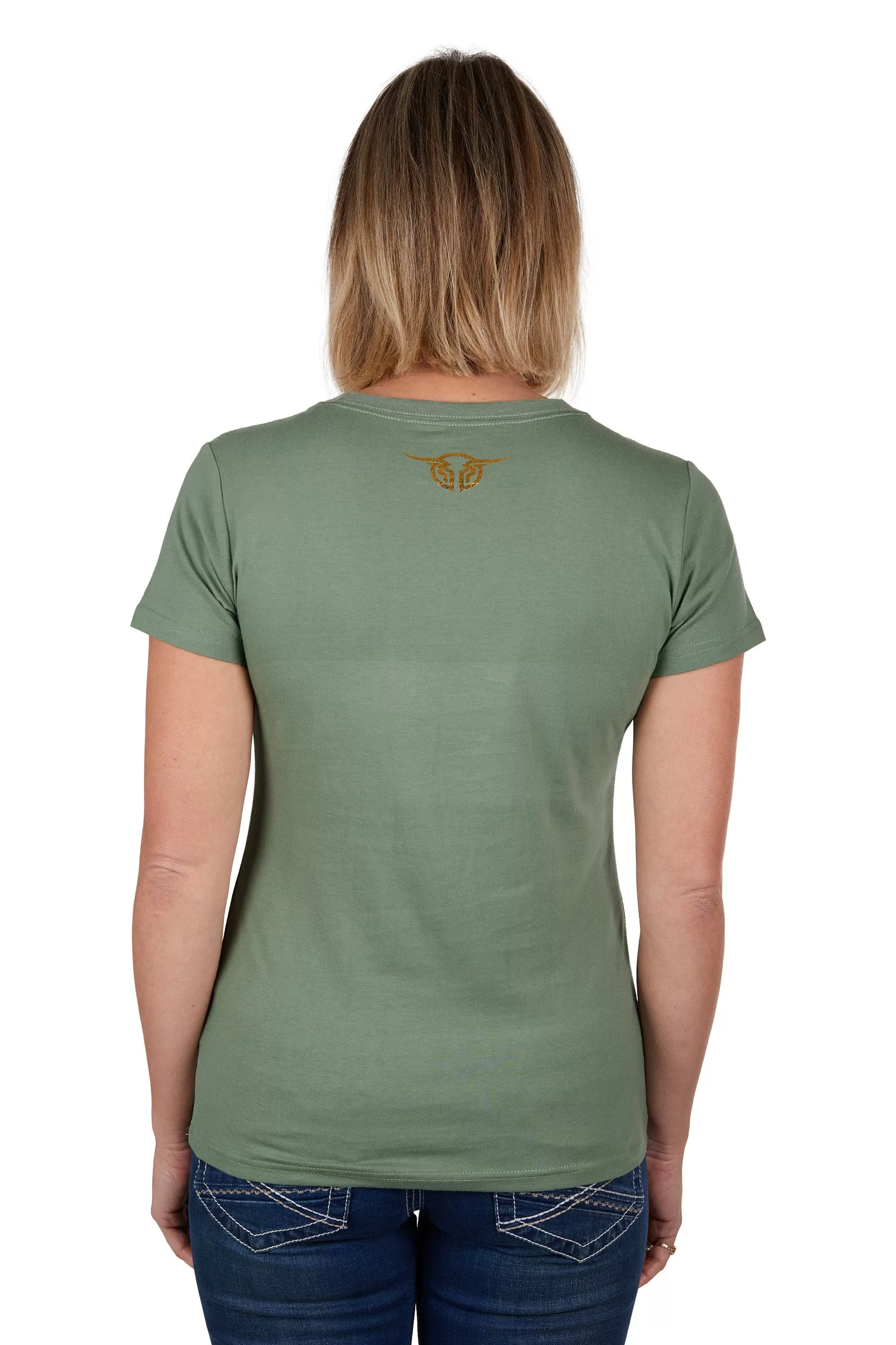 Bullzye Ladies Foliage S/S Tee - Moss - B3S2503321