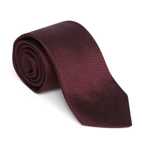 Burgundy Grenadine Silk Tie