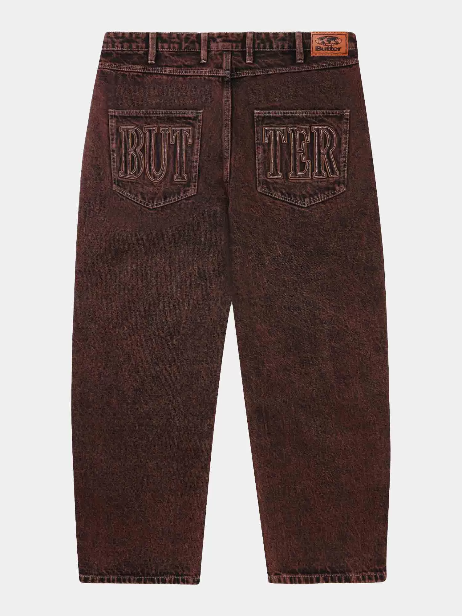 Butter Goods Applique Denim Jeans - Acid Brown