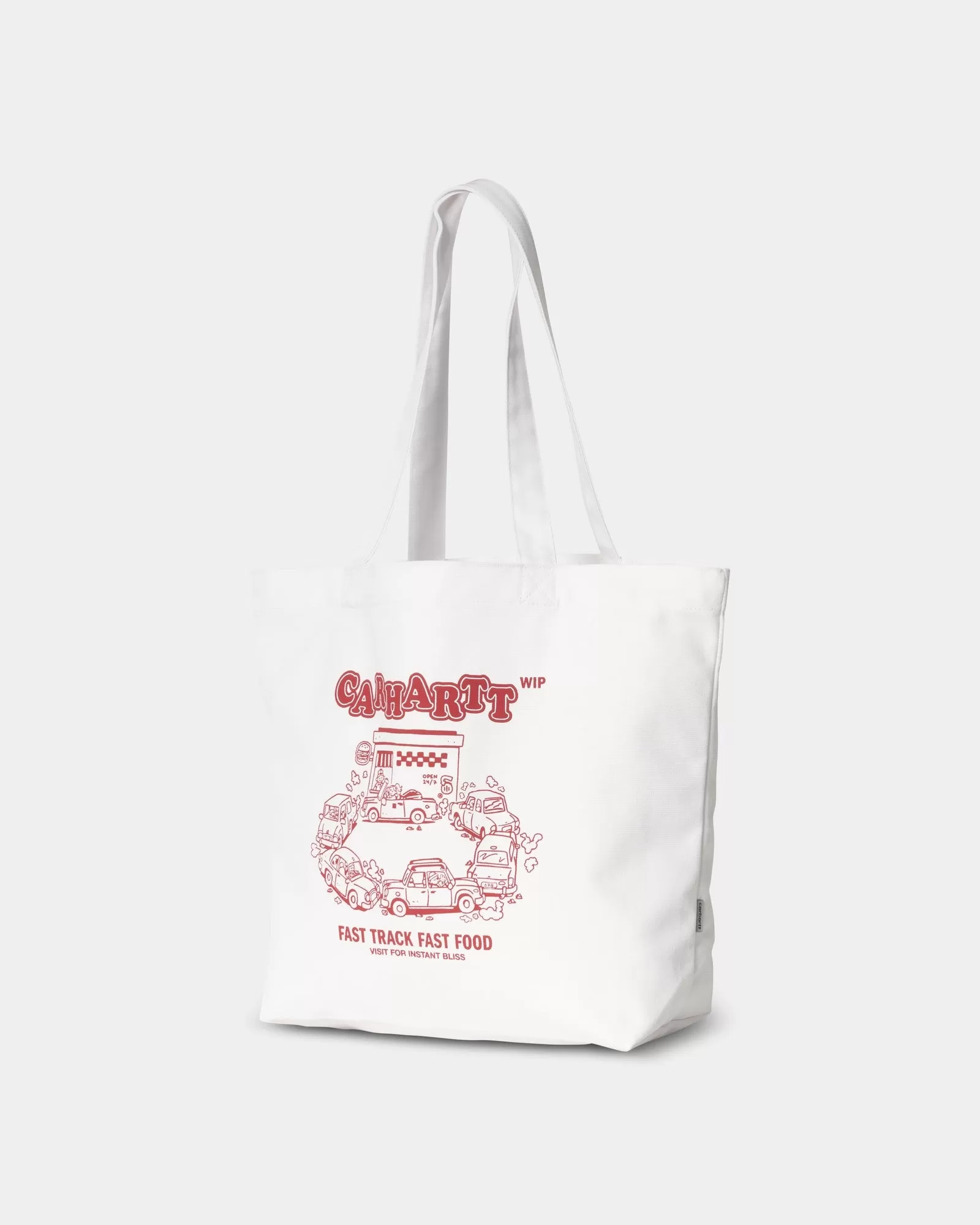 Canvas Graphic Tote | White / Samba Fast Food Print