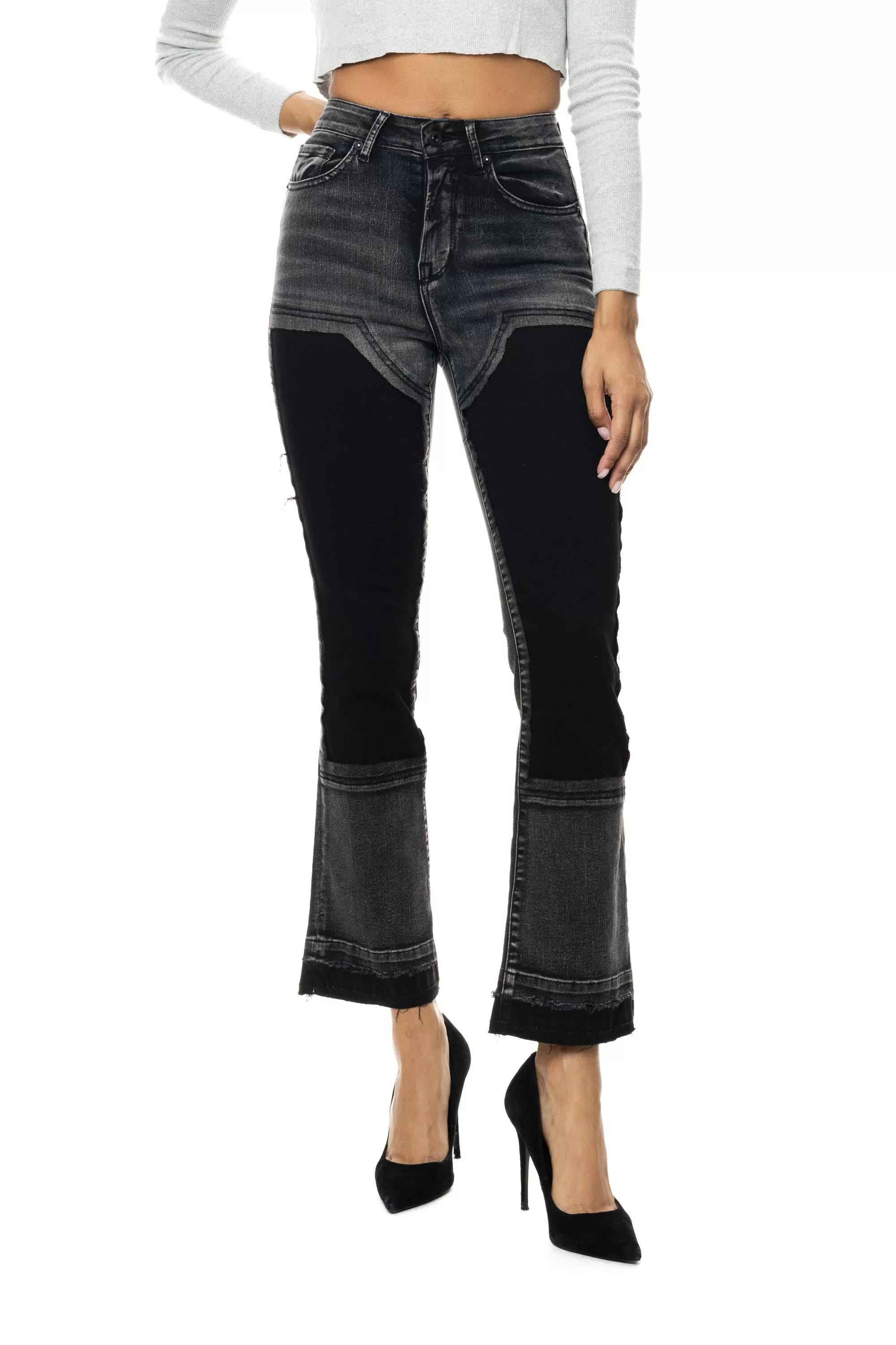 Carpenter Fashion Denim Pants - Shooting Star Black