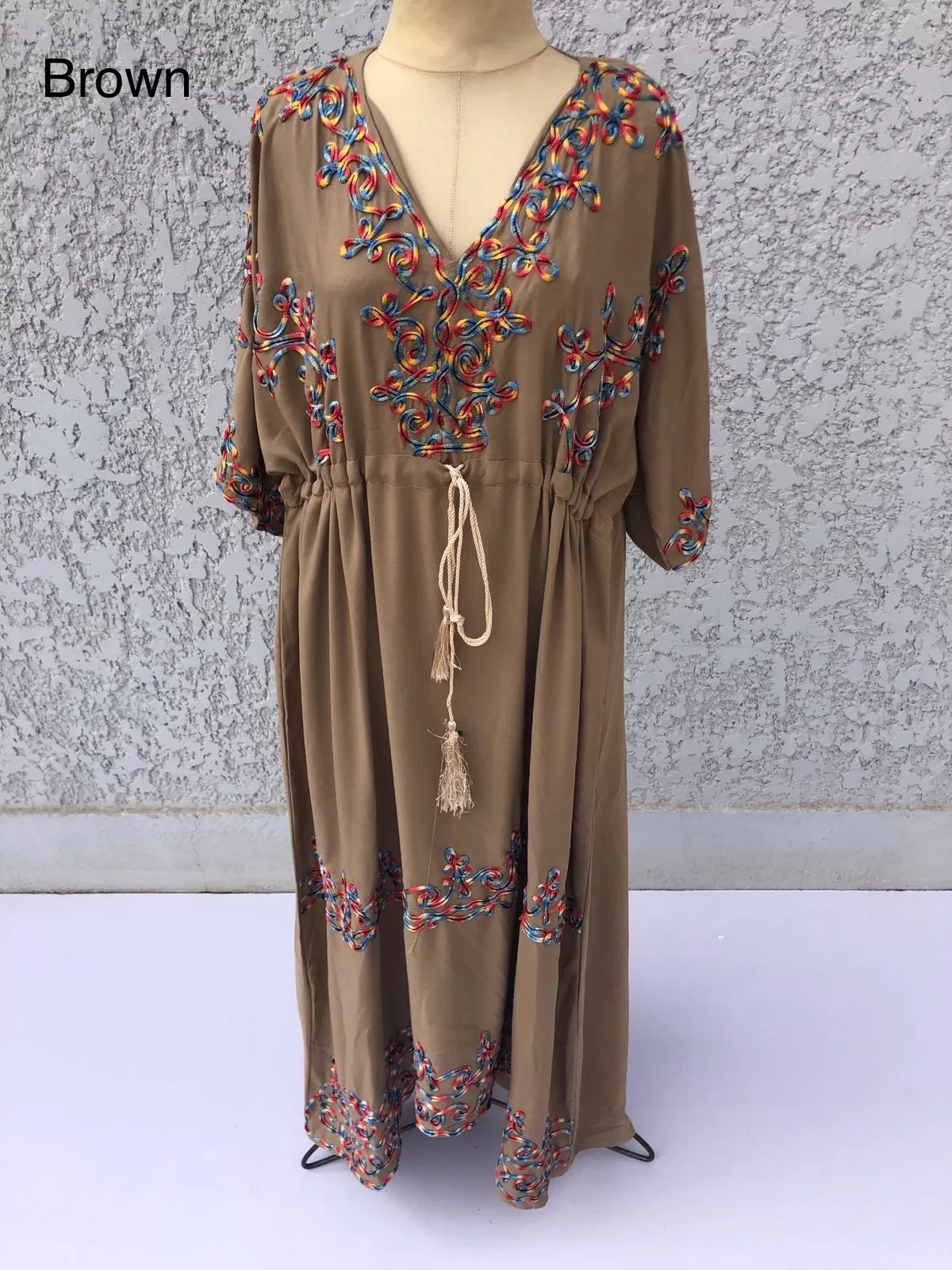 Chic Purple embroidered kaftan dress, house dress, African women clothing, Boho, caftans for women, caftans, kaftans, house kaftan