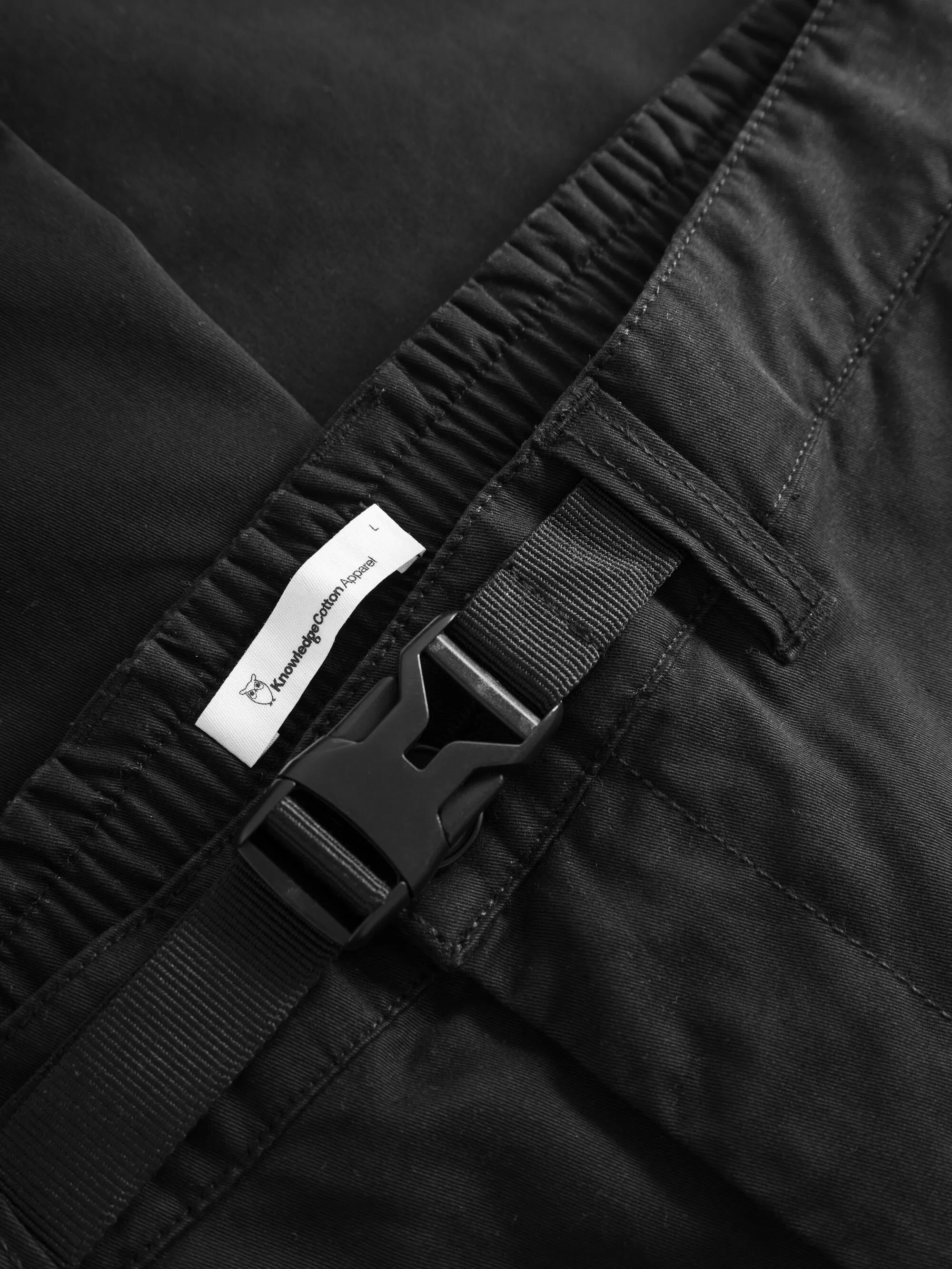 CHUCK regular twill belt chino pants - Black Jet