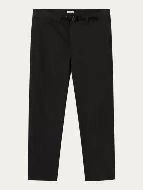 CHUCK regular twill belt chino pants - Black Jet