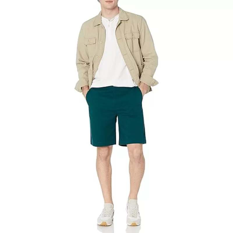 Comfy Chino Shorts With Front Slant Pockets