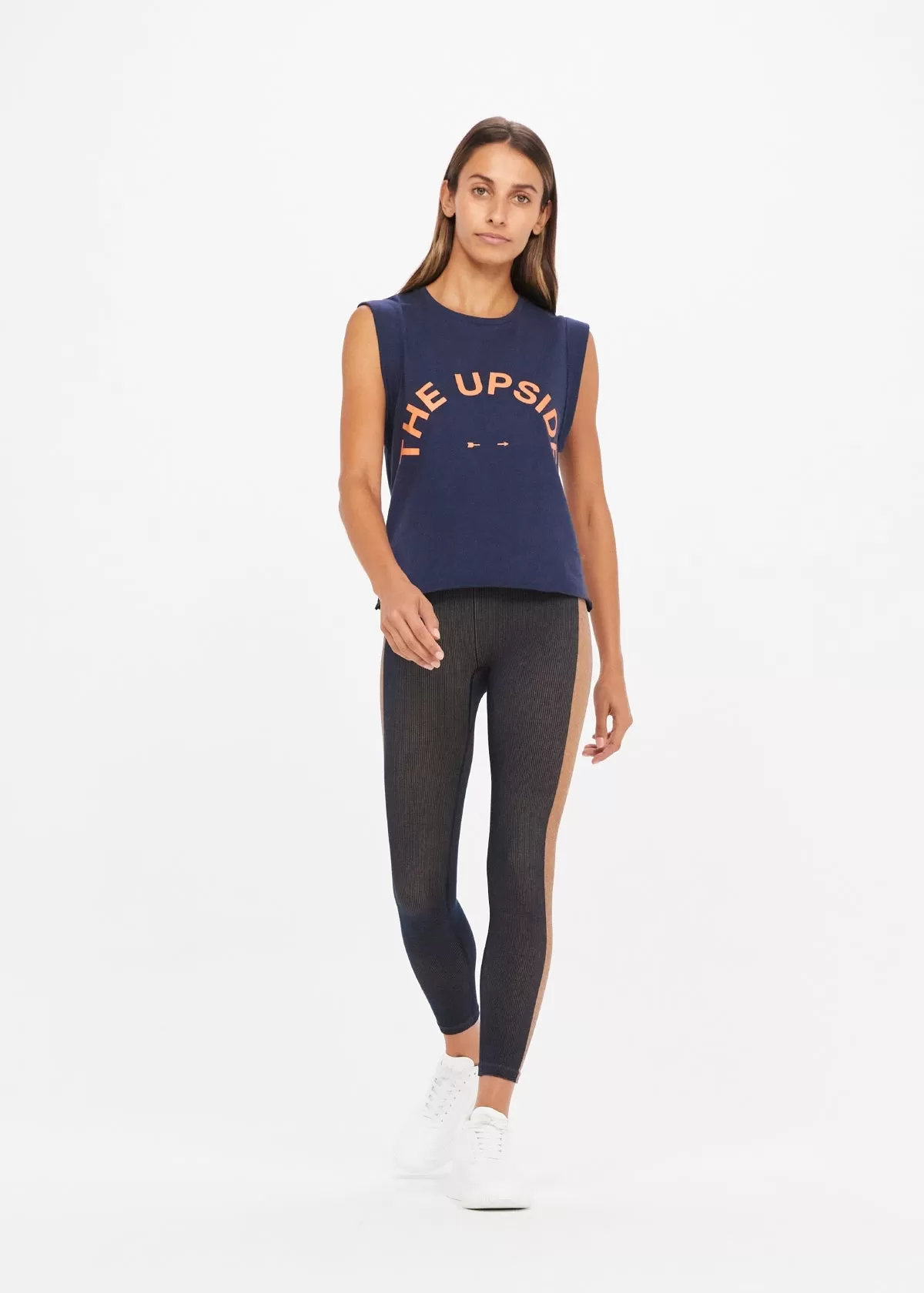 Cropped Muscle Tank Navy