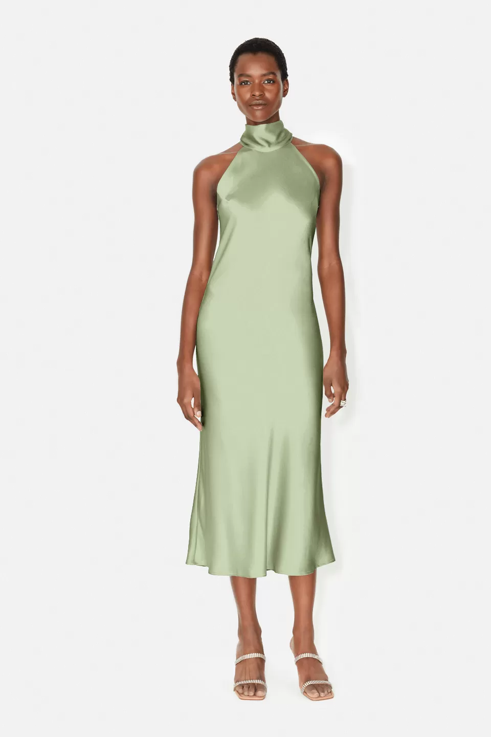 Cropped Sienna Dress - Dark Moss