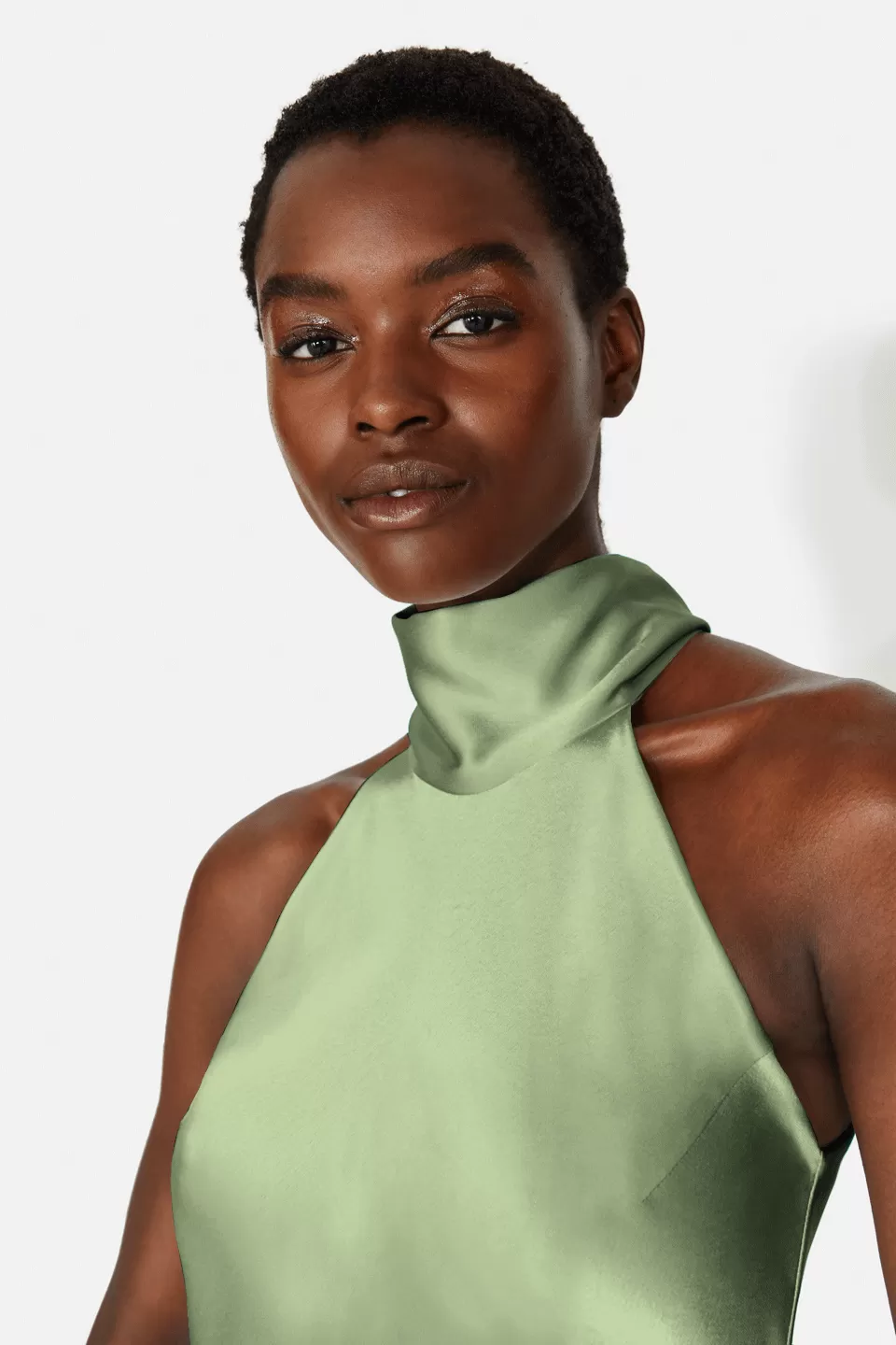 Cropped Sienna Dress - Dark Moss